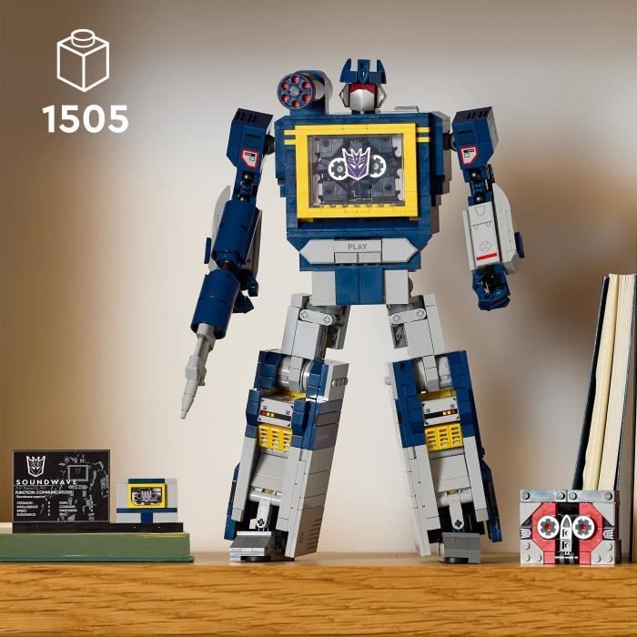 LEGO Icons 10358 Transformers Soundwave - Set di costruzioni per adulti - Kit di modellismo
