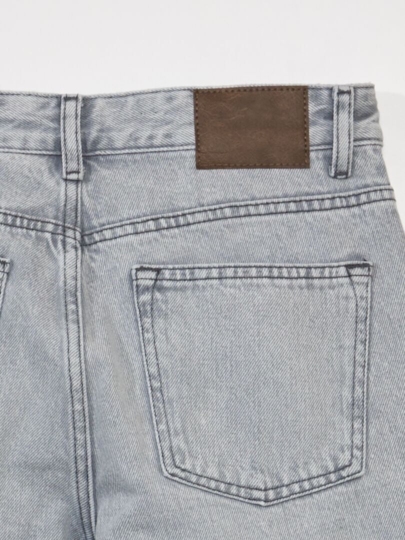 Calça jeans reta - L32 - CINZA