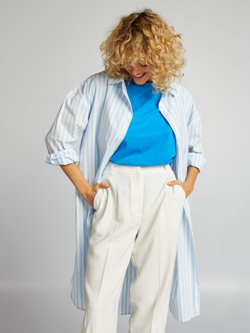 Camisa comprida - AZUL