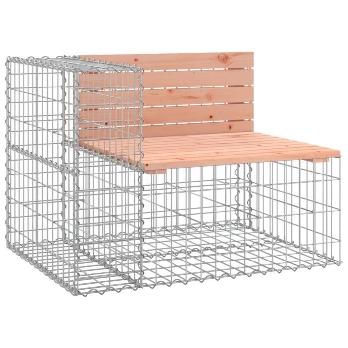 vidaXL Banc jardin design gabion 92x71x65,5 cm bois massif de douglas 834381