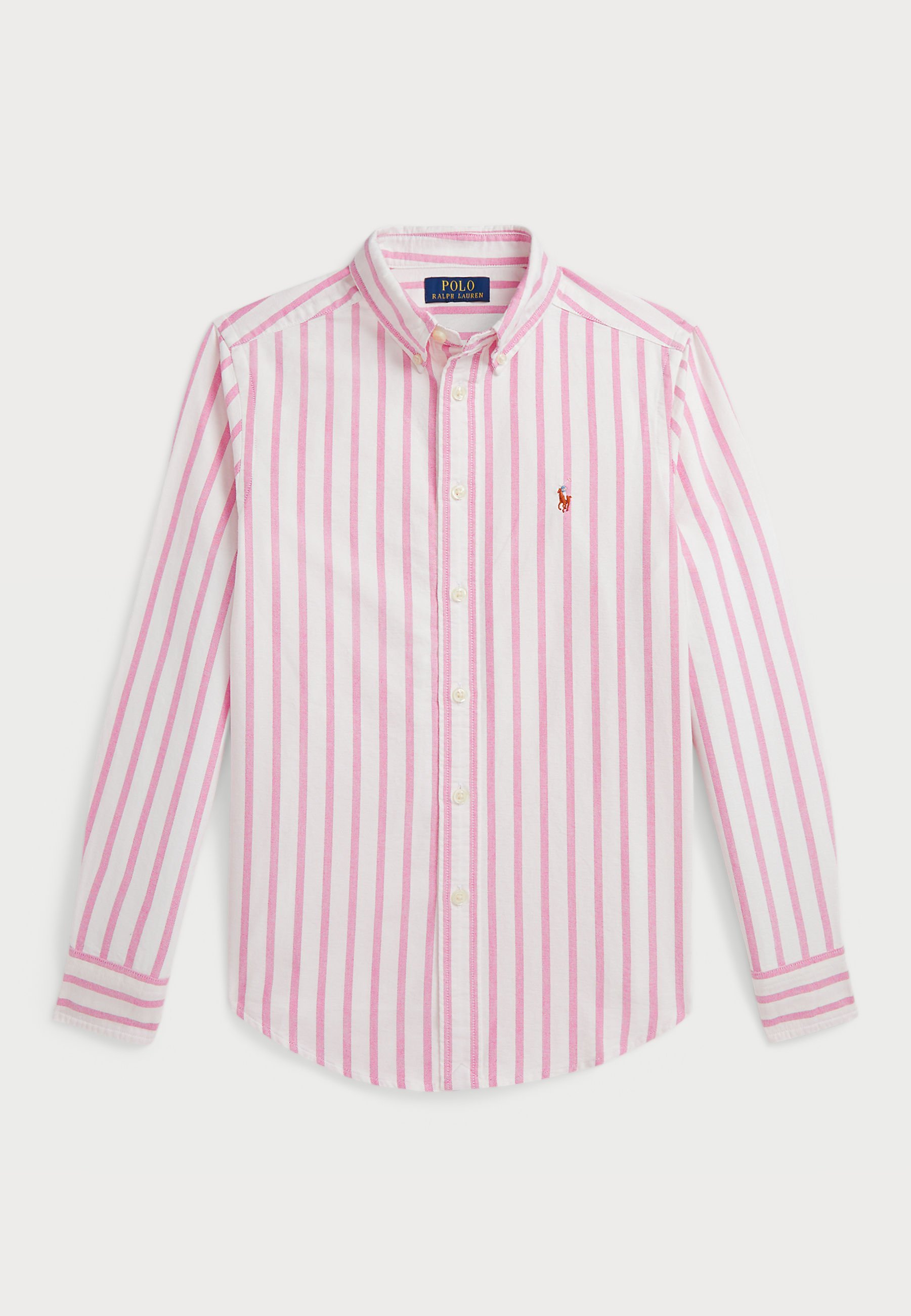Chemise Polo Ralph Lauren POLO BEAR en coton Oxford - Rose/Blanc
