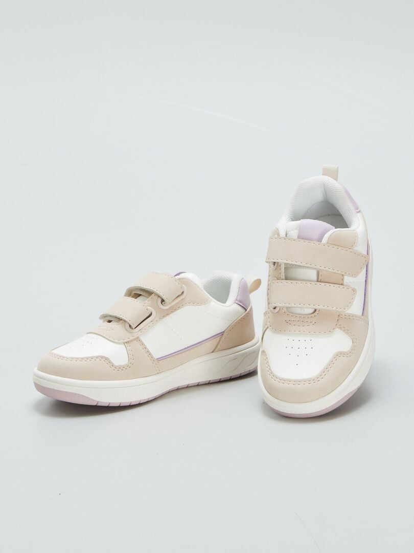 Sneakers met klittenbandsluiting - WIT