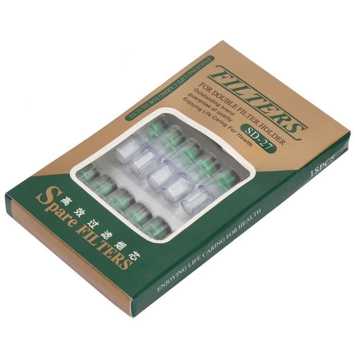Juego de 18 filtros de cigarrillos de doble filtración SURENHAP con boquilla para accesorios de fumador y soportes para pipas.