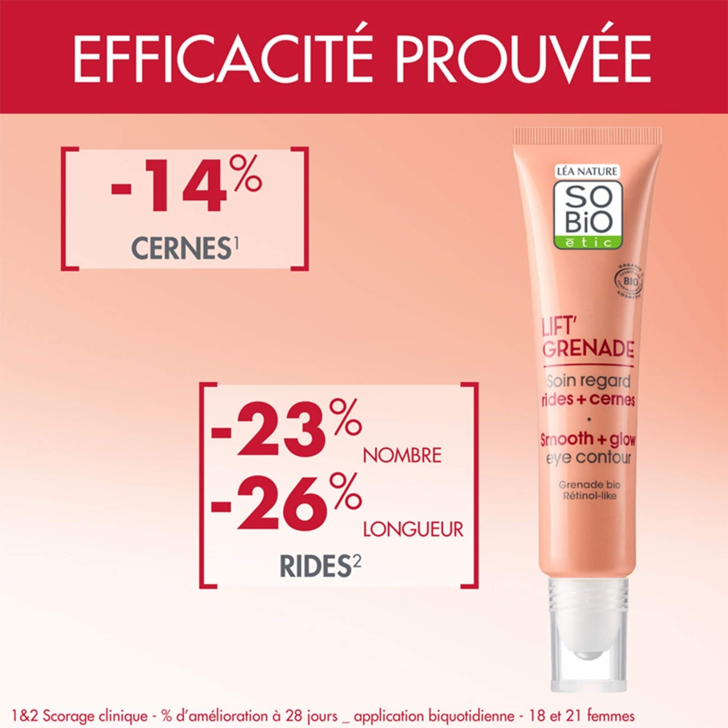 SO BiO étic Soin regard rides + cernes, Lift'Grenade