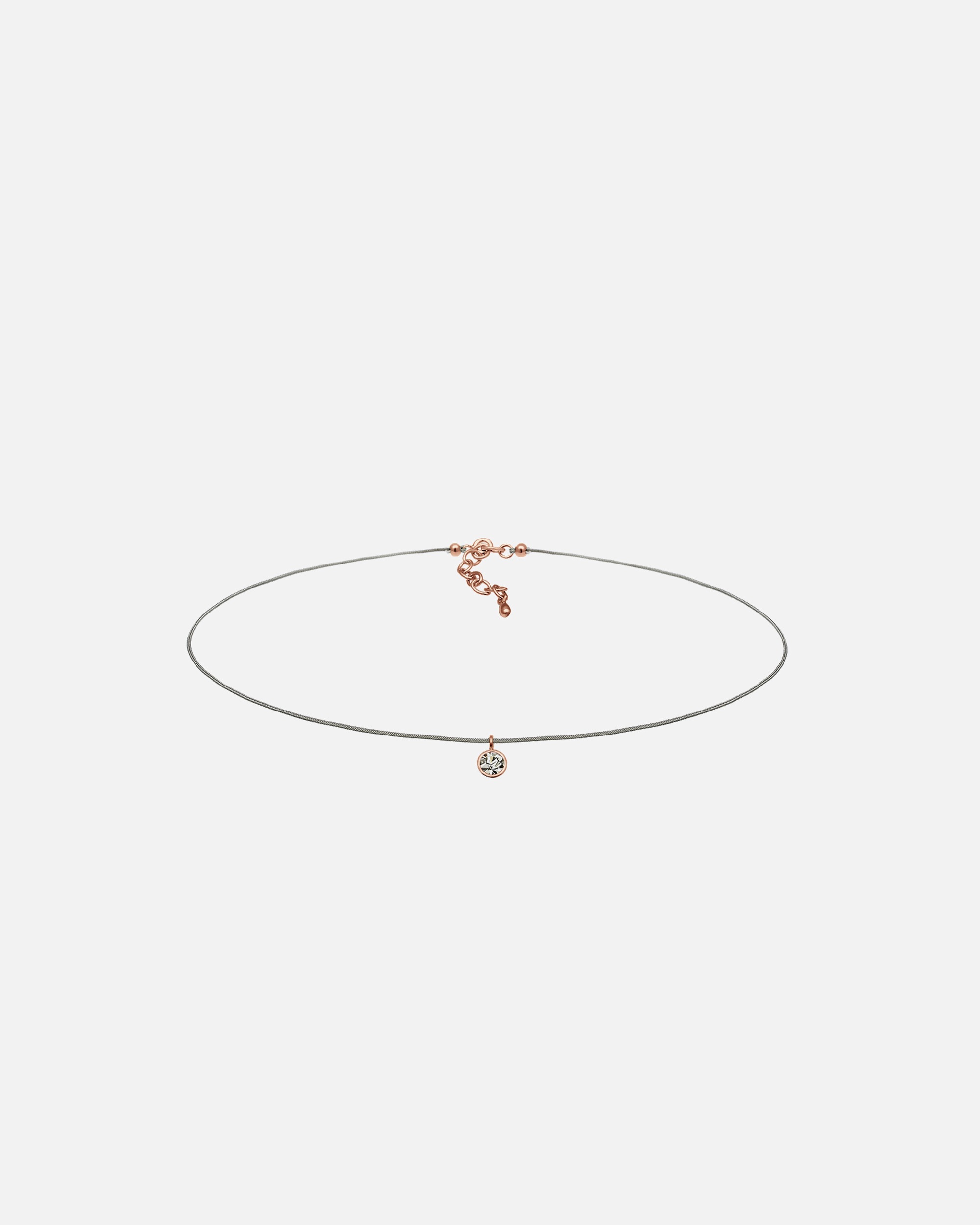 Elli Femmes choker en nylon avec cristal en argent sterling 925