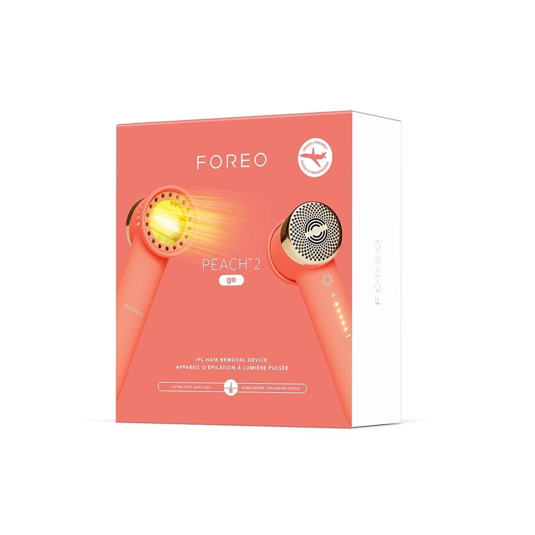 FOREO Epilierer PEACH™ PEACH™ 2 go Peach – Fortschrittliches, reisefreundliches IPL-Gerät zur dauerhaften Haarentfernung mit Kühlsystem – 1 Stück