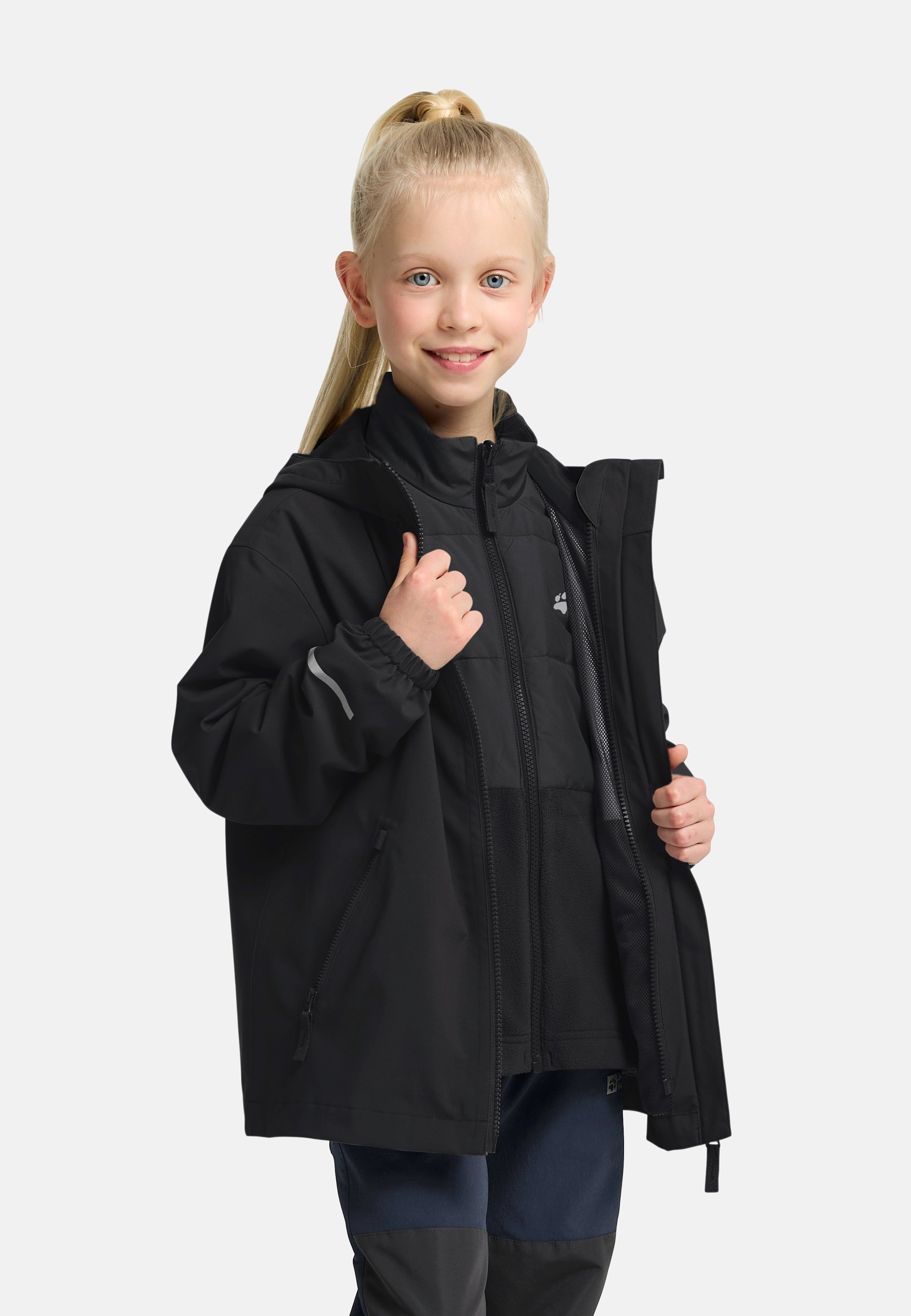 Jack Wolfskin HYBRID 3IN1 - Parka - zwart