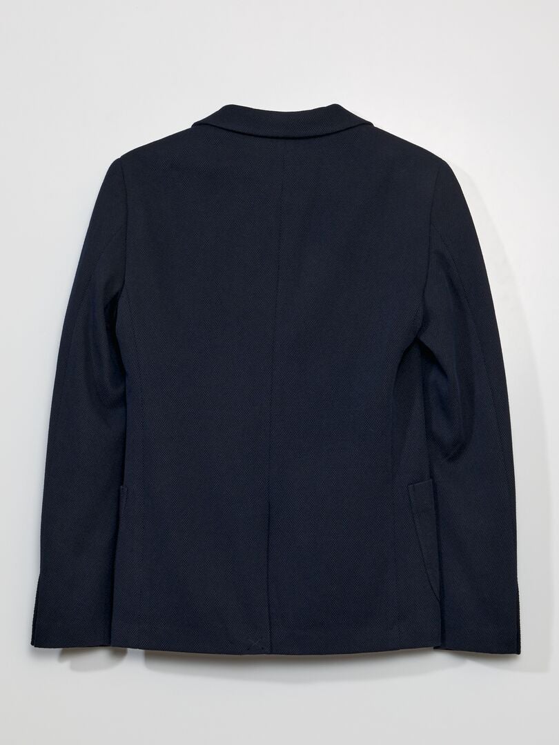 Chaqueta de traje de punto piqué - AZUL