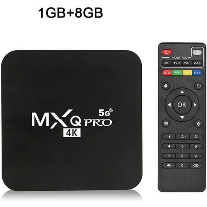Reproductor de red MXQ PRO 5G 4K con control remoto para sistemas multimedia de hogar inteligente (1+8G)