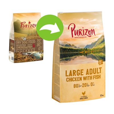 Purizon Adult Large Breed Dog – Kornfri Kylling & Fisk