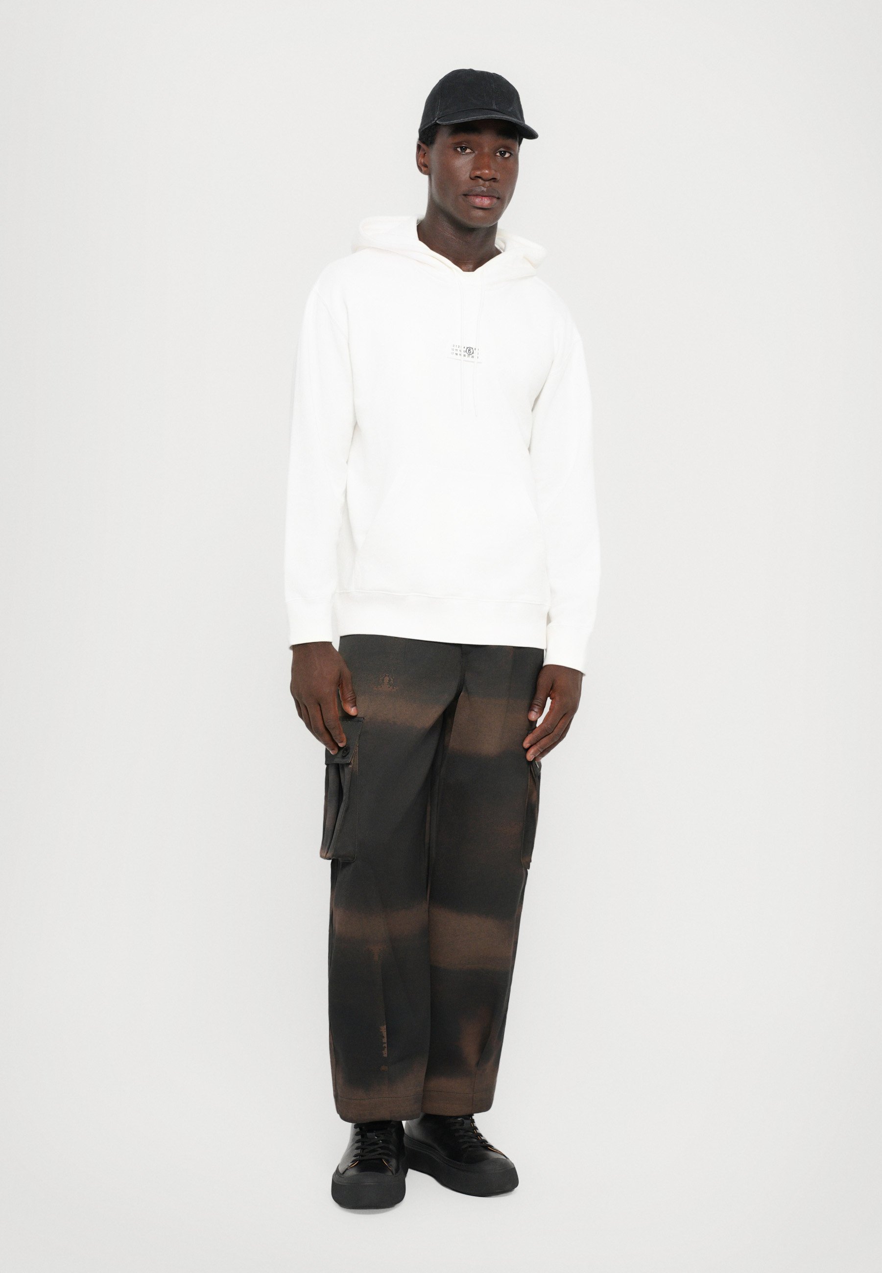 Felpa con cappuccio MM6 Maison Margiela - bianco sporco