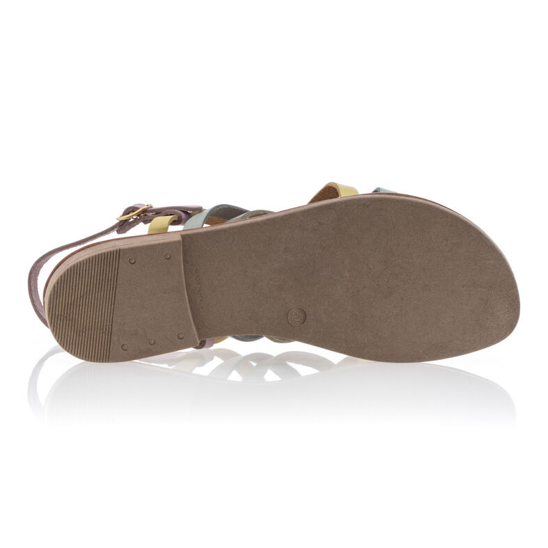 Beige sandaler / skor med öppen tå för kvinnor