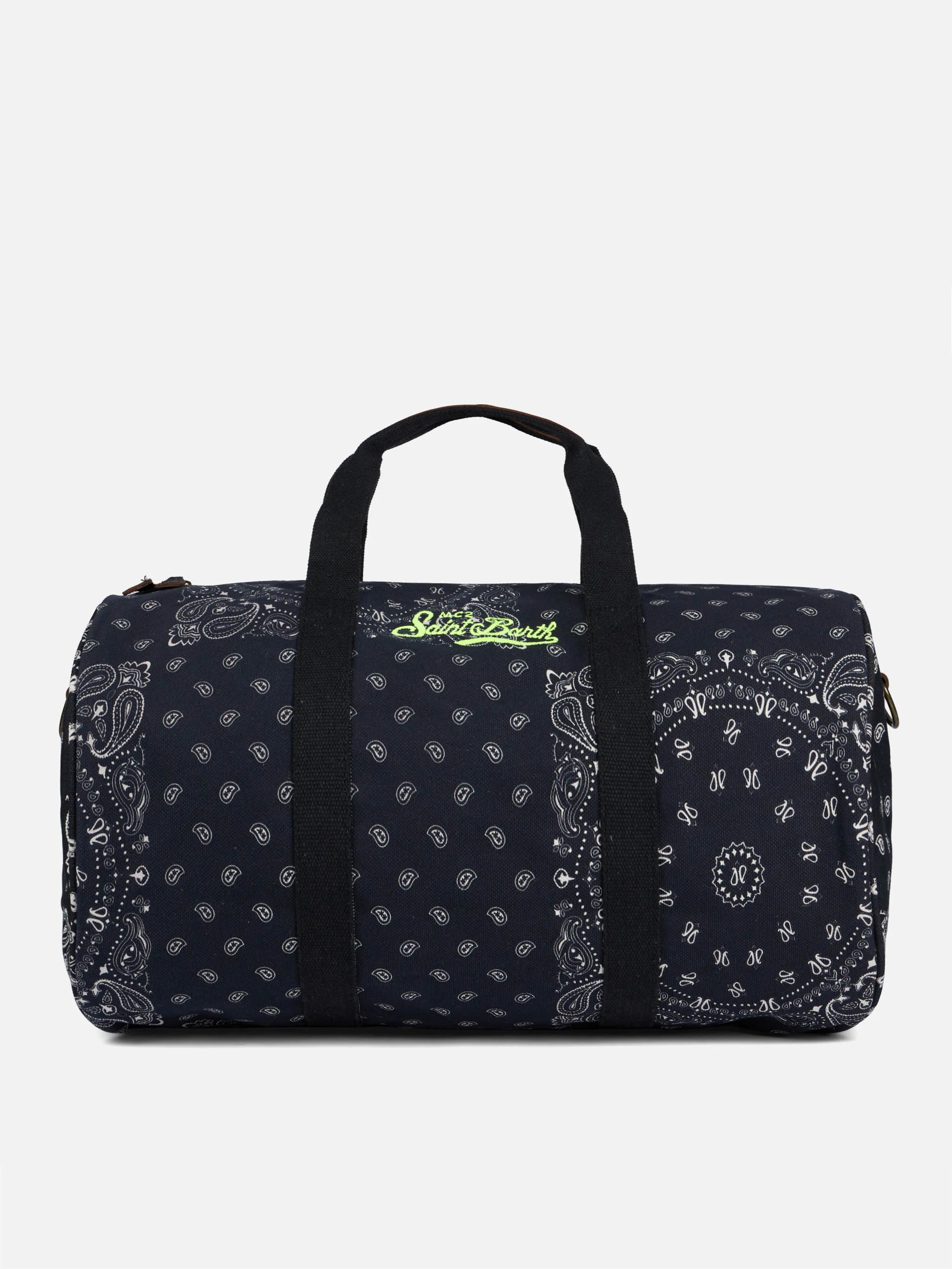 Zwarte reistas met bandana-print
