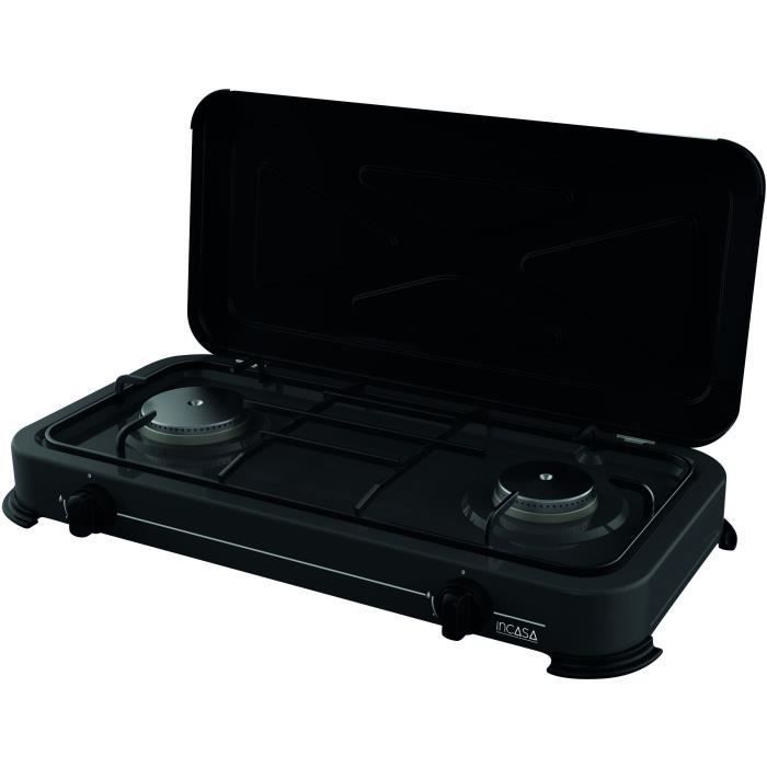 INCASA Gasfornuis - 016465 - 2 branders - 3,4 kW vermogen - Afmetingen 63x27,5x10 cm