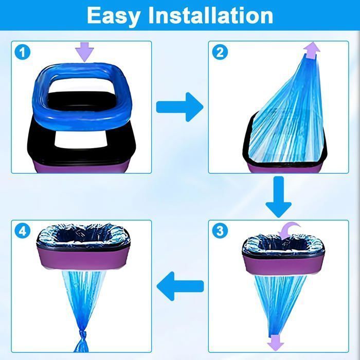 10 Films Recharge Poubelle Couches Bébé, Compatible Angelcare Tommee Tippee, Grande Capacité Sacs à Déchets Bébé Cuneary