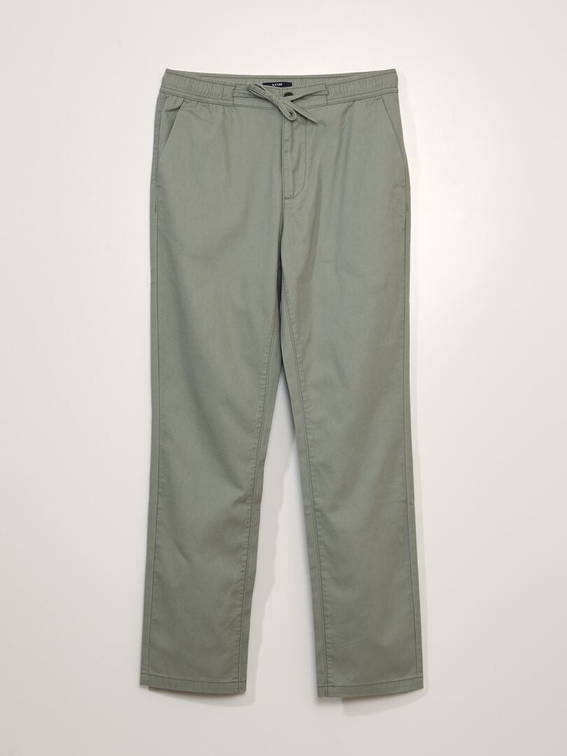 Calças chino de algodão - VERDE