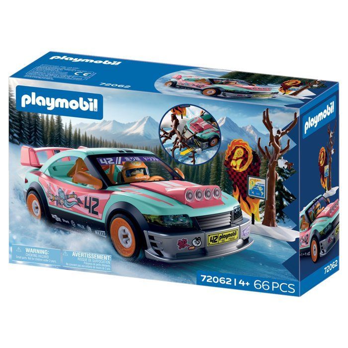 Playmobil 72062 Rallyauto, Racevoertuig, 68 onderdelen, Leeftijd 4+