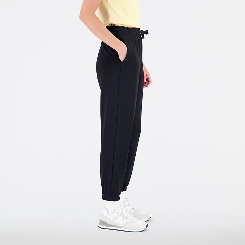 Damesessentials opnieuw vormgegeven: Archief French Terry Pant - ZWART