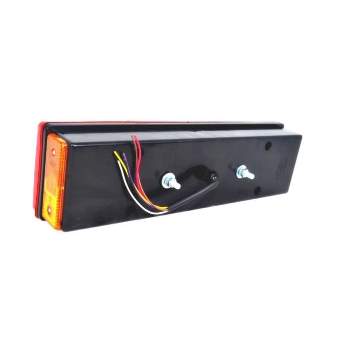 2 luces traseras de 12V/24V para chasis de autocaravana, camión, caravana, remolque, volquete, furgoneta, bombillas de 470mm.