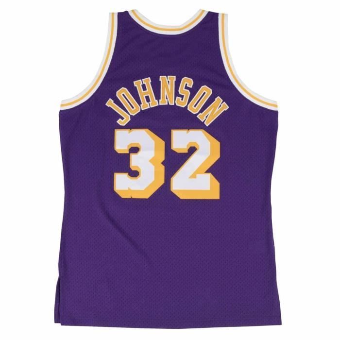 NBA-T-Shirt - MITCHELL & NESS - Magic Johnson - Herren - Blau - Kurzarm