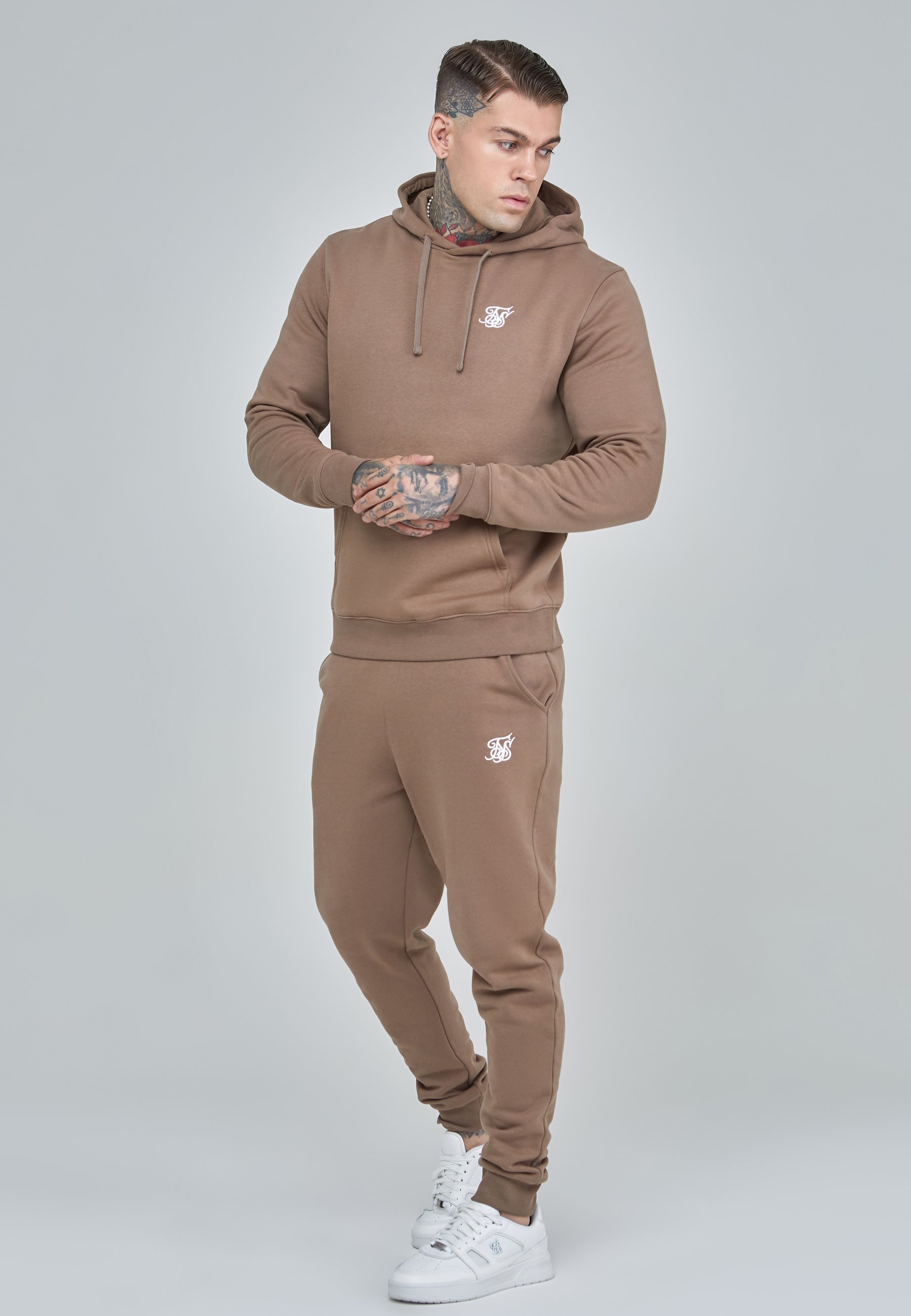 SIKSILK ESSENTIALS JOGGERS - Trainingsbroek - bruin