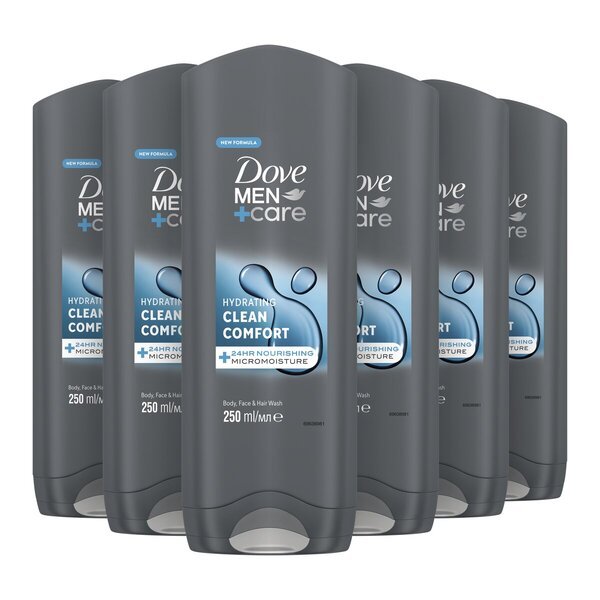 Dove Men+Care Clean Comfort gel za prhanje<br>6 x 250 ml