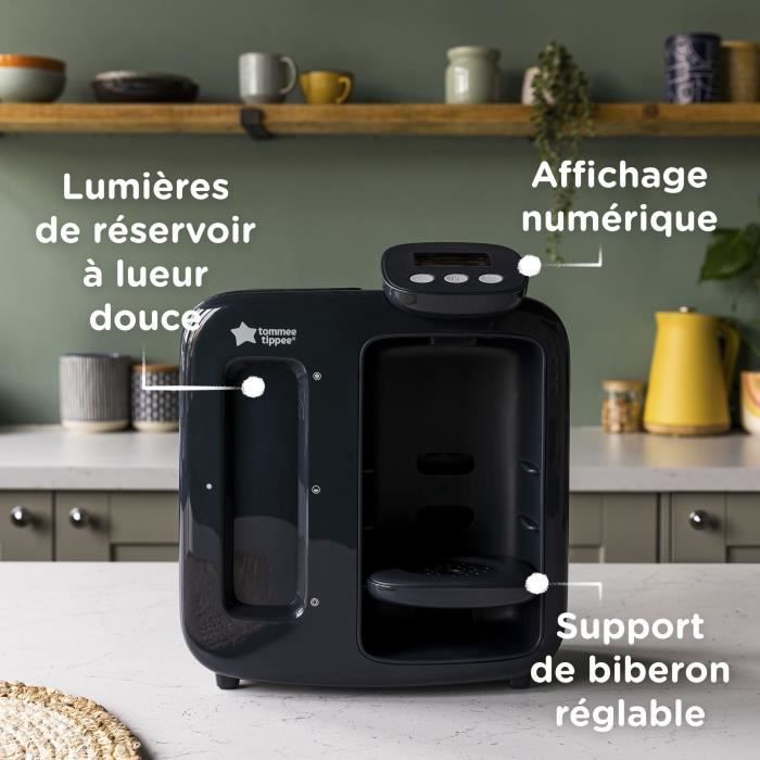 TOMMEE TIPPEE Perfect Prep Day and Night Rapid Baby Bottle Maker, Antibacterial Filter, Digital and Nighttime Display