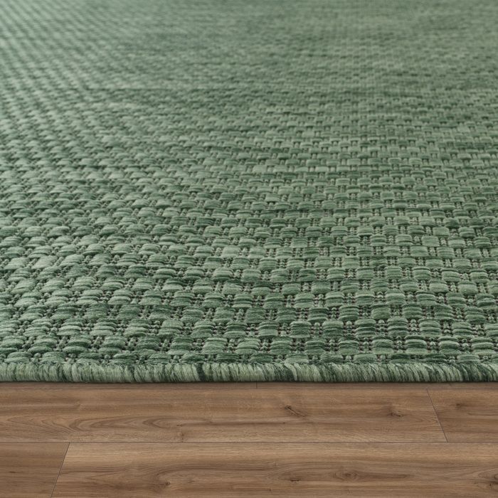Paco Home Tapis Extérieur Balcon Terrasse Tapis Cuisine Uni Motif Moucheté Vert Vert 120x160 cm