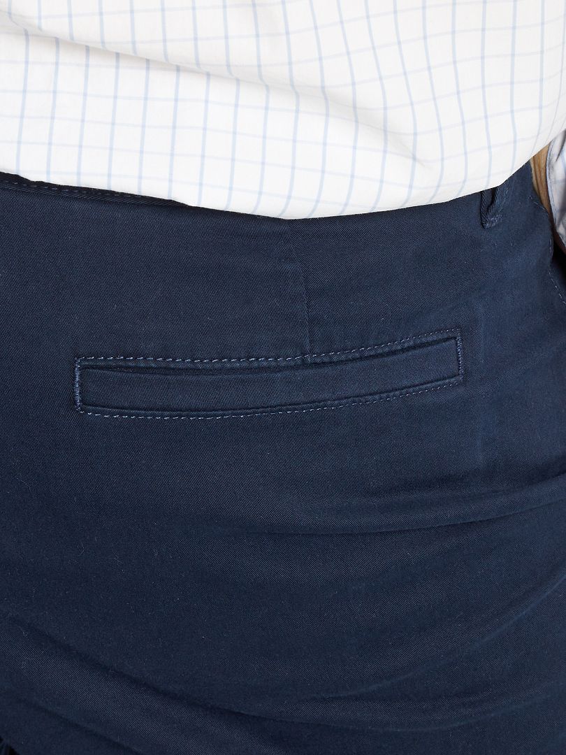 Calça chino slim fit em puro algodão, tamanho L36 + 1 m 90 - azul