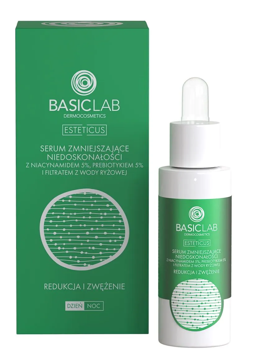 BasicLab Esteticus Serum zmniejszające niedoskonałości z niacynamidem 5% 30 ml