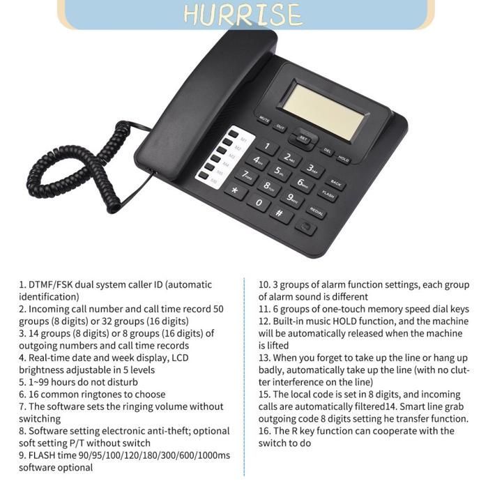 migliori telefoni per la casa, telefono fisso nero, telefono per ufficio, telefono per stampante del computer, telefono nero