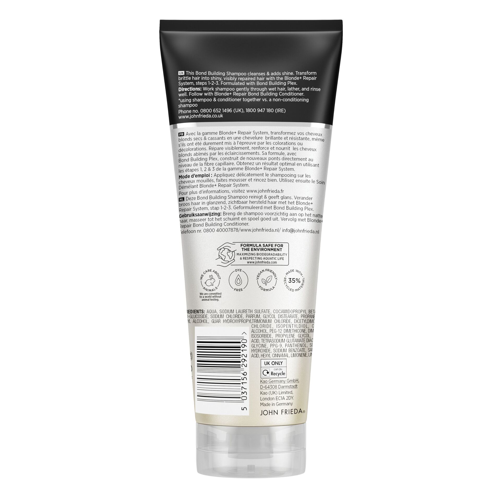 Blonde+ Repair System Bond Building sampon 250 ml - John Frieda
