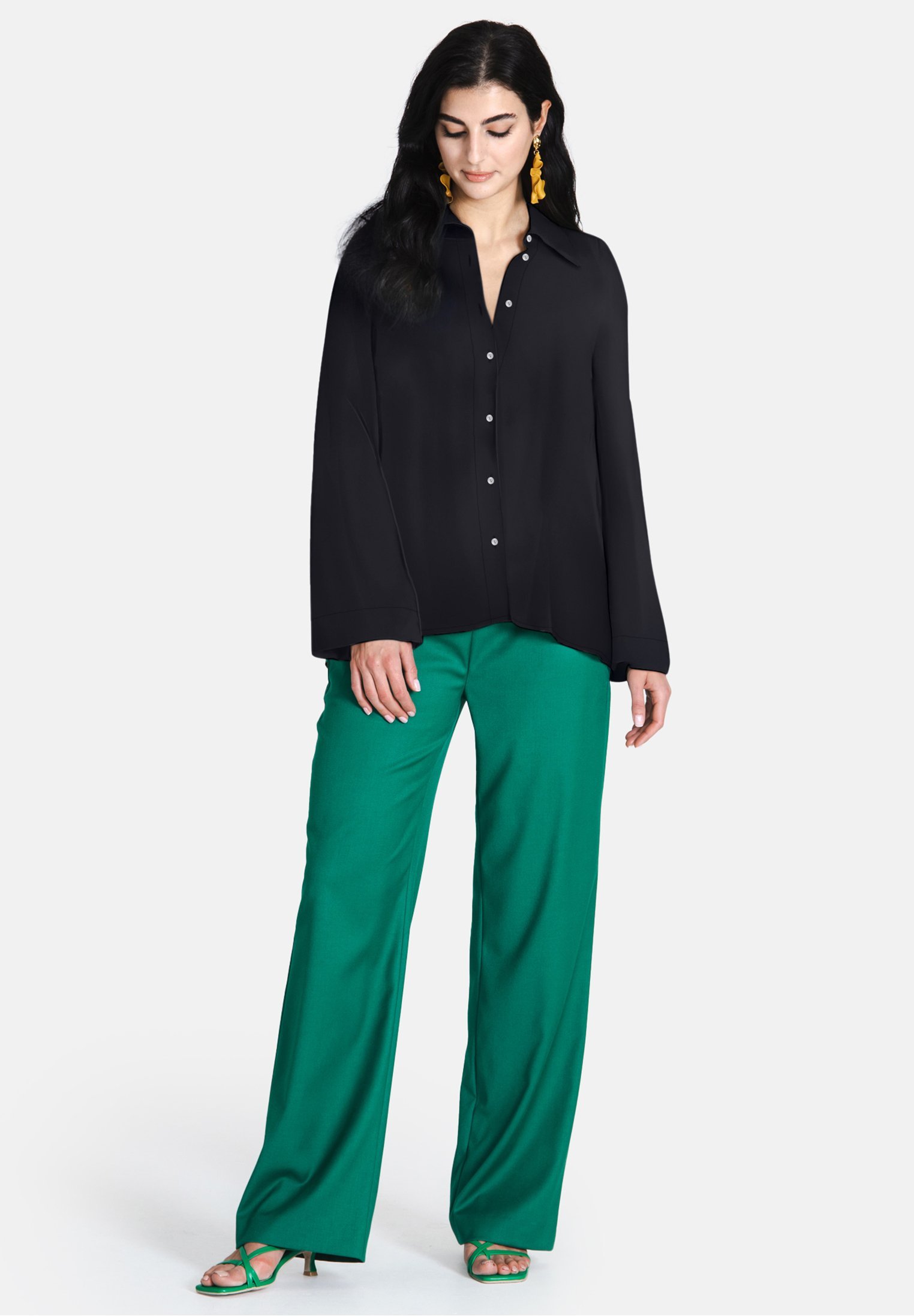 Jascha Stockholm NIEUWE BREDE KNOPEN - Blouse met knoopsluiting - zwart