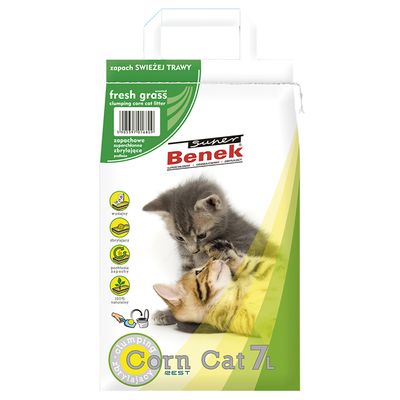 Super Benek Corn Katzenstreu, klumpend, Sparpackungen 3 x 7 Liter