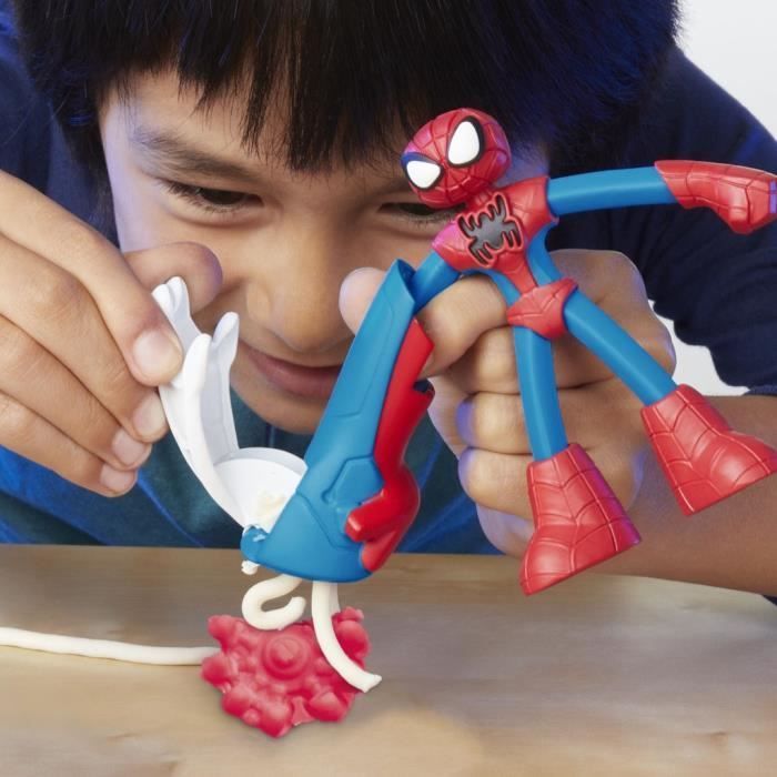 Play-Doh Spider-Man, set My Web Maker con personaggio flessibile e pasta modellabile, età 4+, Marvel