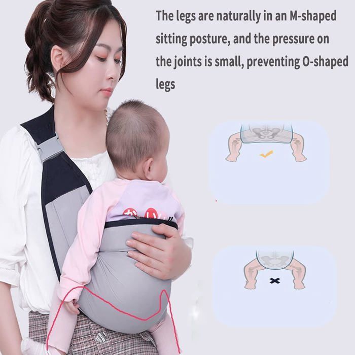 Portabebés TRAHOO, portabebés transpirable, fular portabebés ajustable, portabebés para recién nacidos, portabebés ergonómico, para bebés recién nacidos [J741]