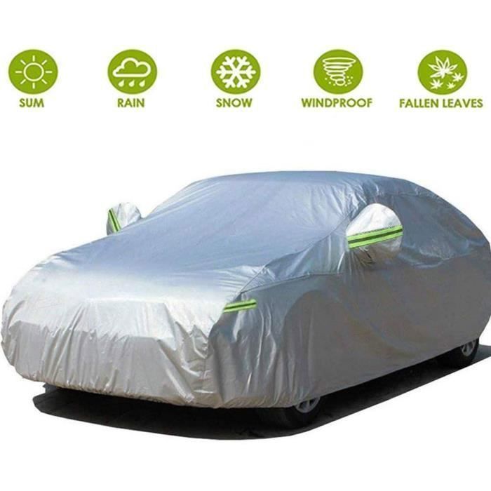 Funda para coche de exterior - MAGICFOX - 490x180x150 cm - Impermeable - Resistente a los rayos UV - Apertura lateral (cremallera)