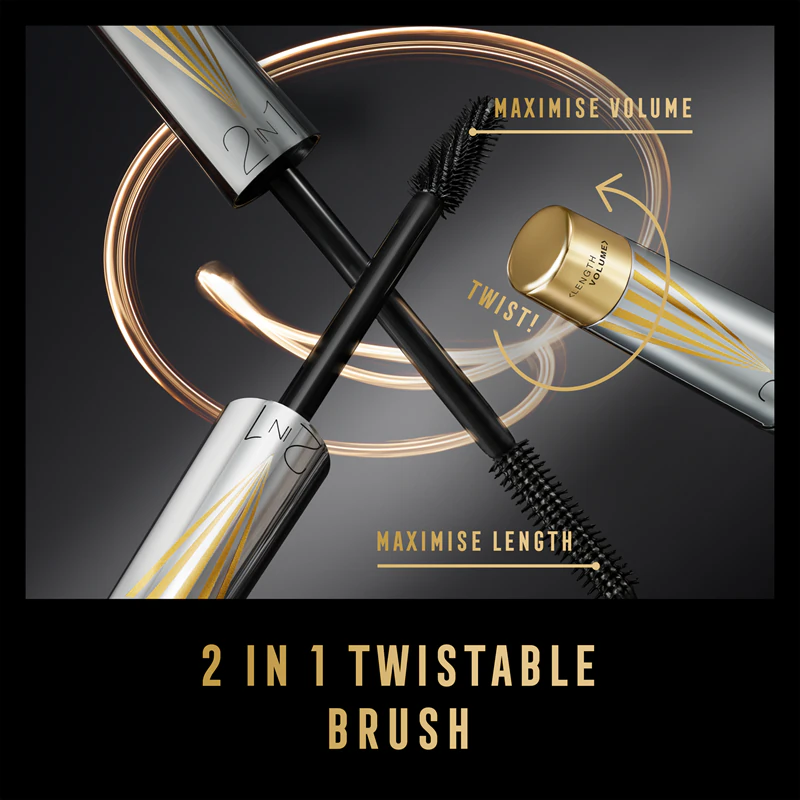 Máscara para cílios Max Factor Masterpiece Lash Wow 2 em 1: Volume, Alongamento e Curvatura