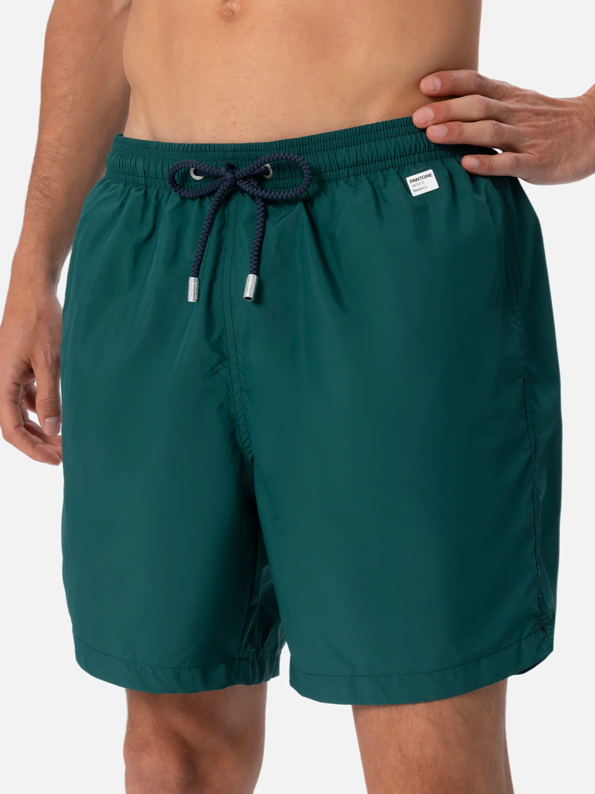 Costume da bagno da uomo in tessuto leggero verde inglese Lighting Pan