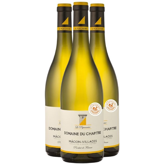 Domaine du Chapitre Mâcon Villages Le Pigeonnier 2023 - Vin Blanc de Bourgogne (3x75cl)