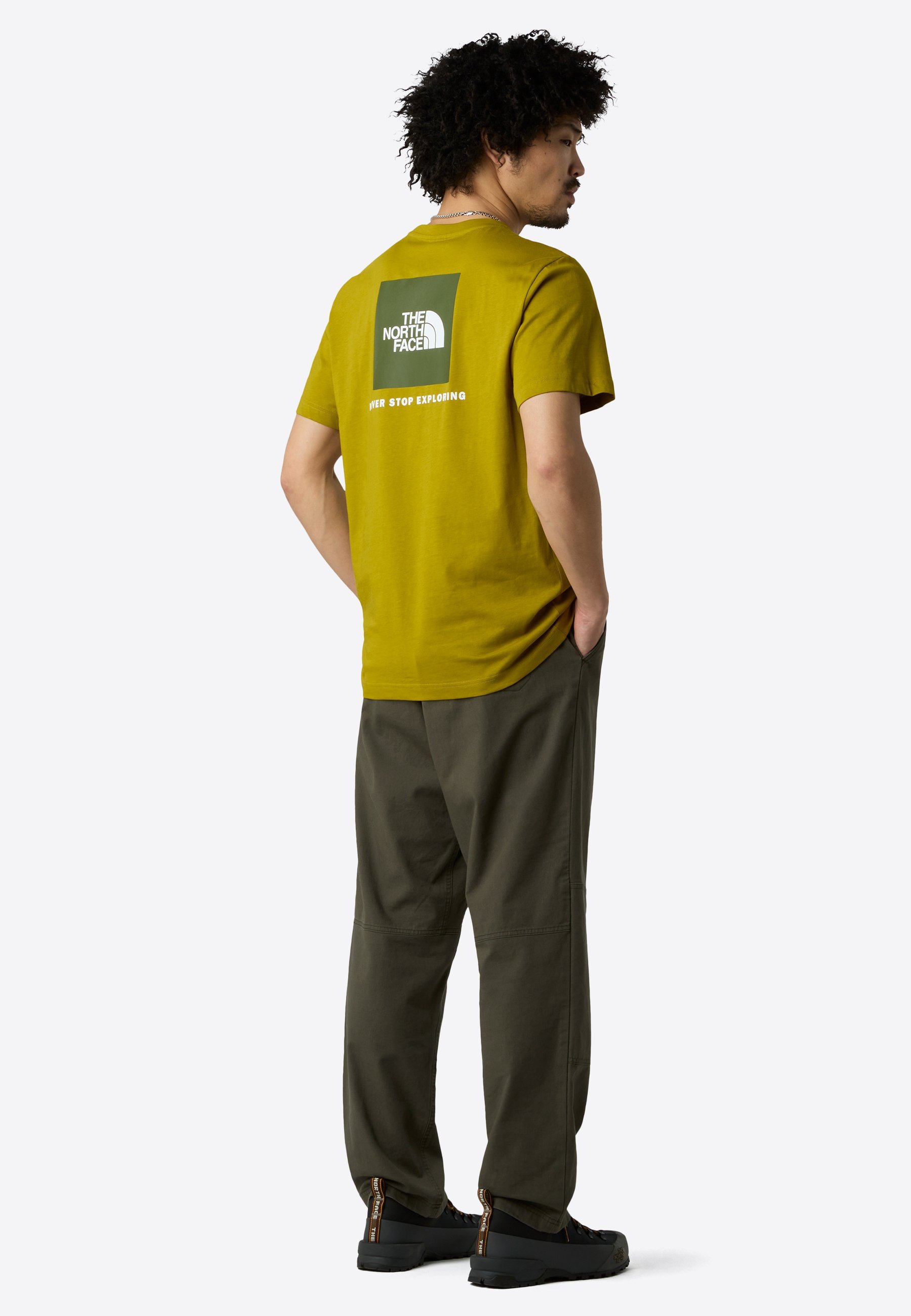 The North Face M SS BOX NSE TEE - Tričko s potlačou - tmavošedá dijonská lesná sivá