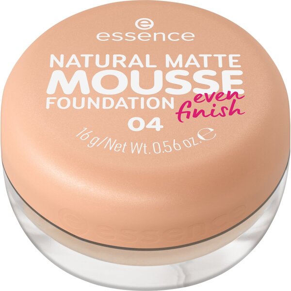 Pěnový make-up Essence Even Finish 04 Natural Matte 16g