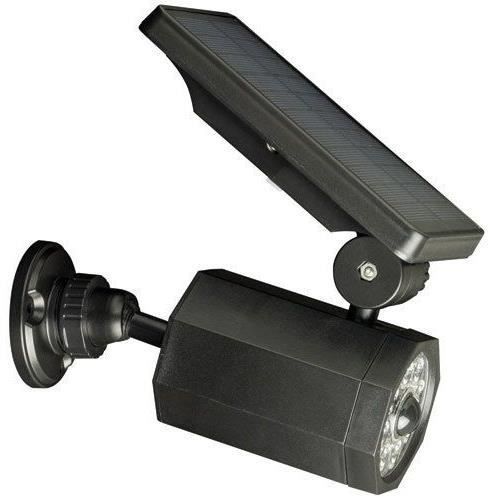 EZSOLAR Solar-Wandstrahler – Design für Überwachungskameras – IP44 – 400 Lumen – Neutralweiß – Schwarz