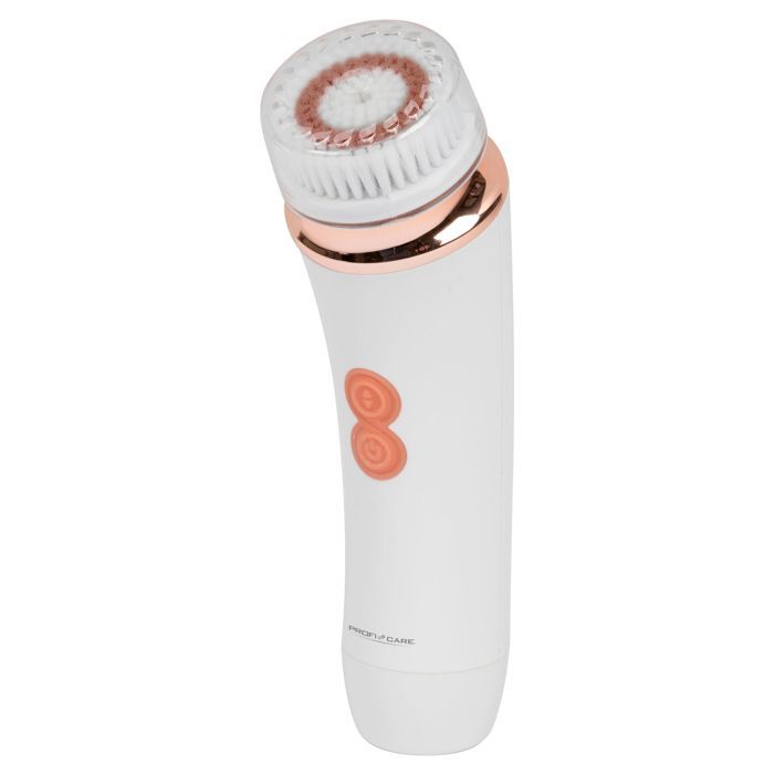 Cepillo de limpieza facial eléctrico Proficare GRB 3081 con 2 cabezales exfoliantes, blanco/naranja.