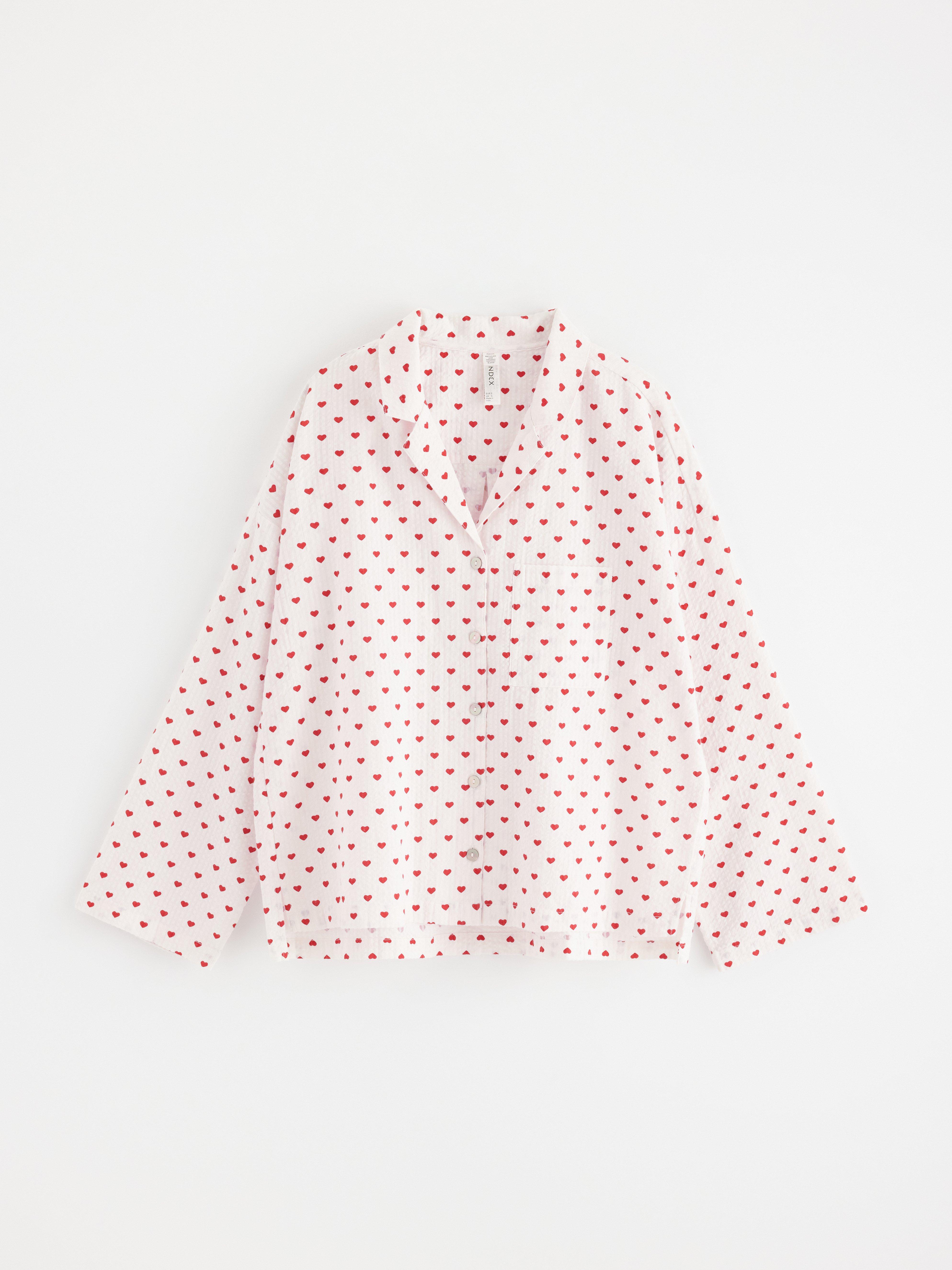 Camisola vermelha com estampa de ondas de riacho