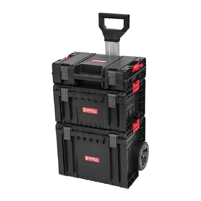 Toolbox Kit - Qbrick - System Pro - On Wheels - 3 Compartments - Black