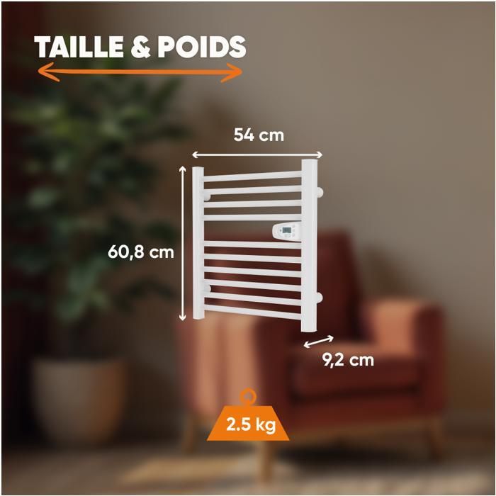 Sèche-serviette électrique sans fluide - BESTHERM - HESTIA 300W - blanc
