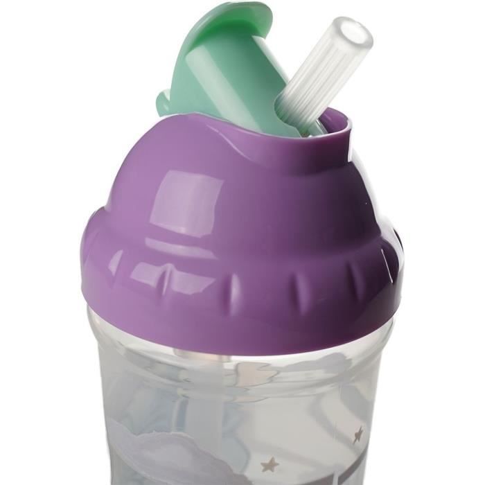 Bicchiere con cannuccia - THERMOBABY - 295 ml - A prova di perdite - Lilo & Stitch