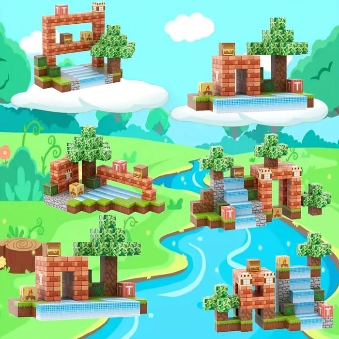 Blocs de Construction Magnétiques,100 Pièces Ensemble de Blocs Magnétiques pour Construire,Jouet Montessori pour Enfant
