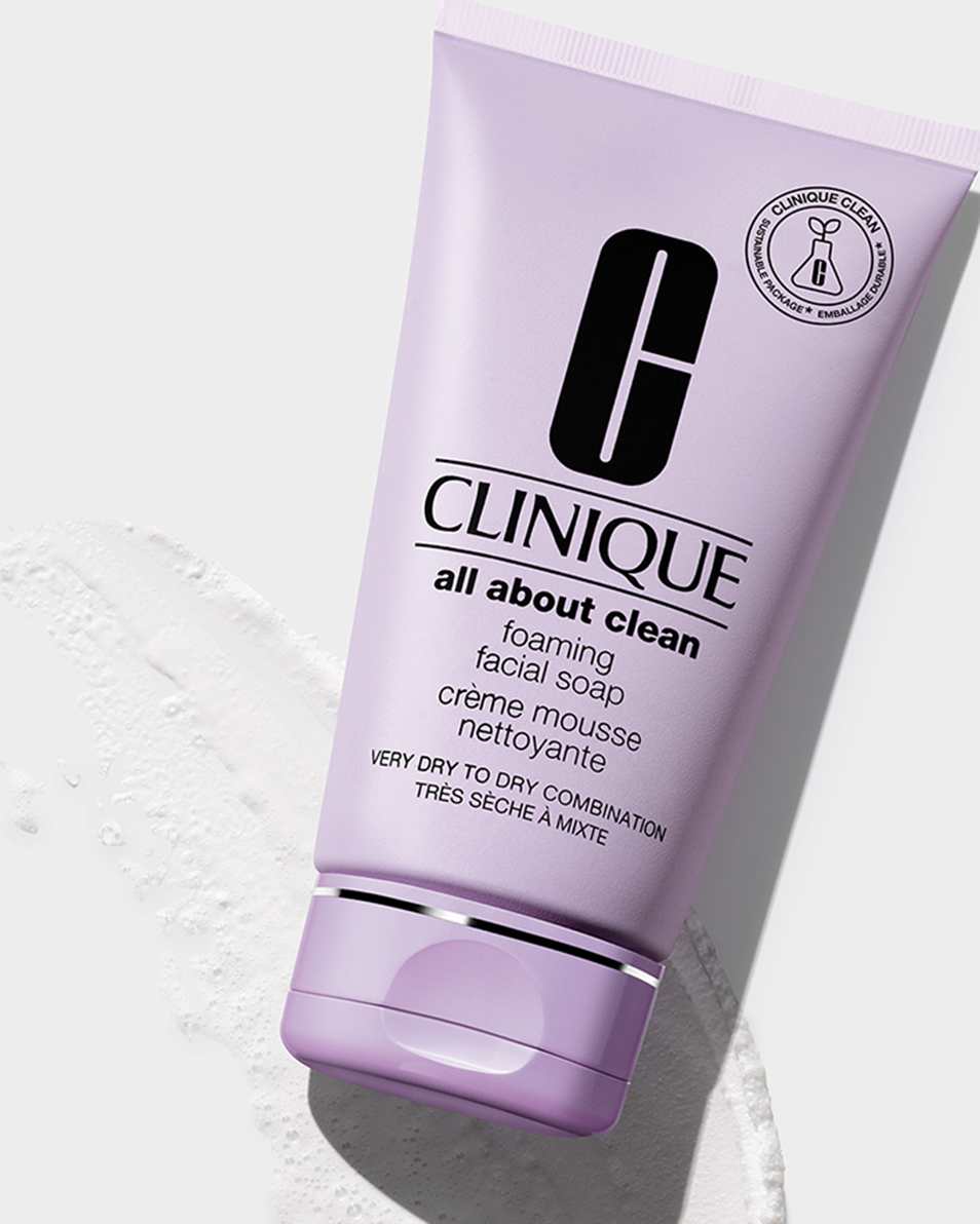 CLINIQUE FOAMING FACIAL SOAP GEZICHTSREINIGER - SCHUIMEND - ZEER DROGE TOT GEMENGDE HUID